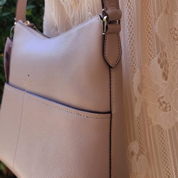 kate spade Bags Nwt Kate Spade Bailey Leather Shoulder Bag Beige